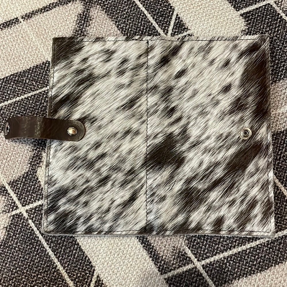 Leather/cow hide wallet by Jill’s Homestead IOWA, USA